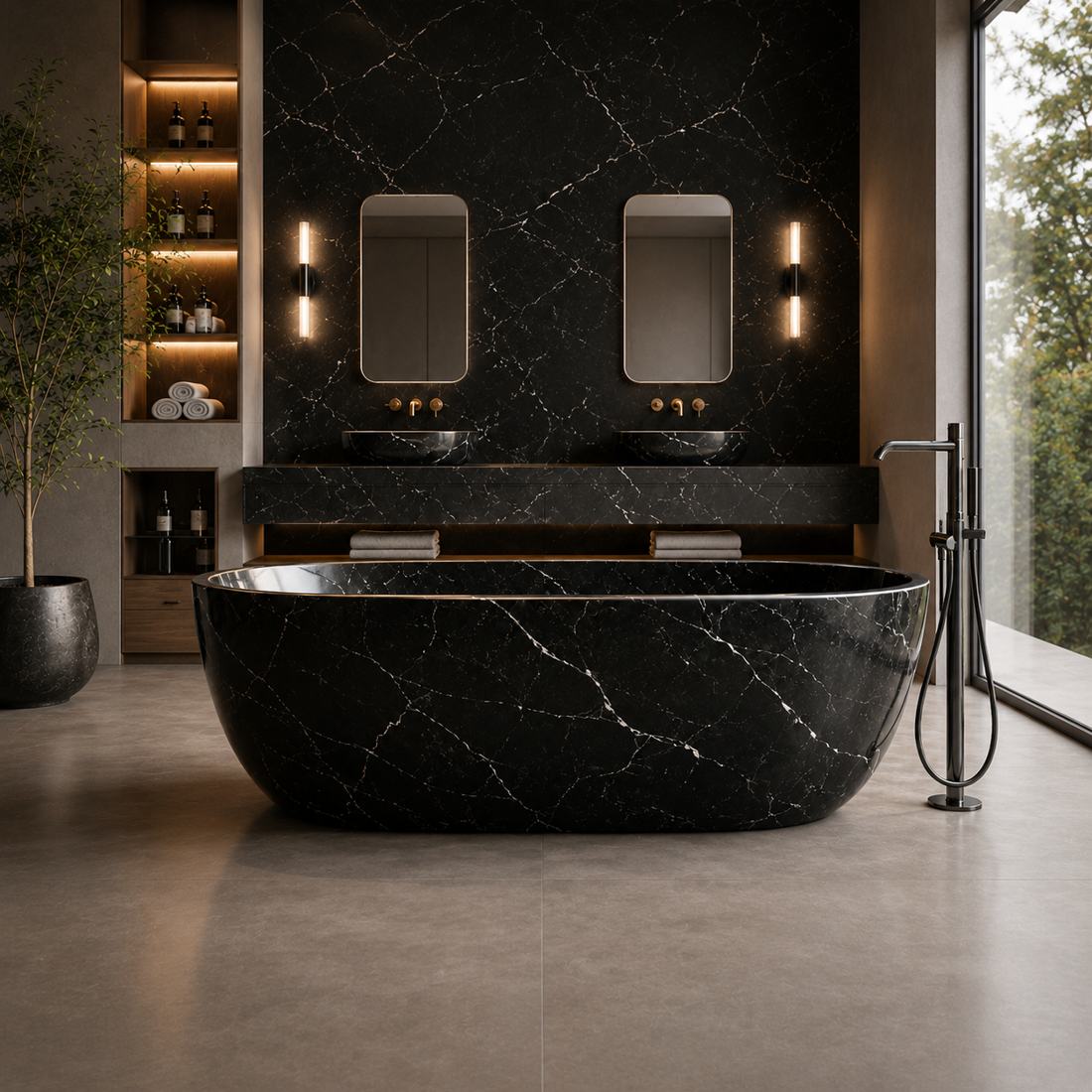 Marble Bathtub: handcrafted marble, made to order