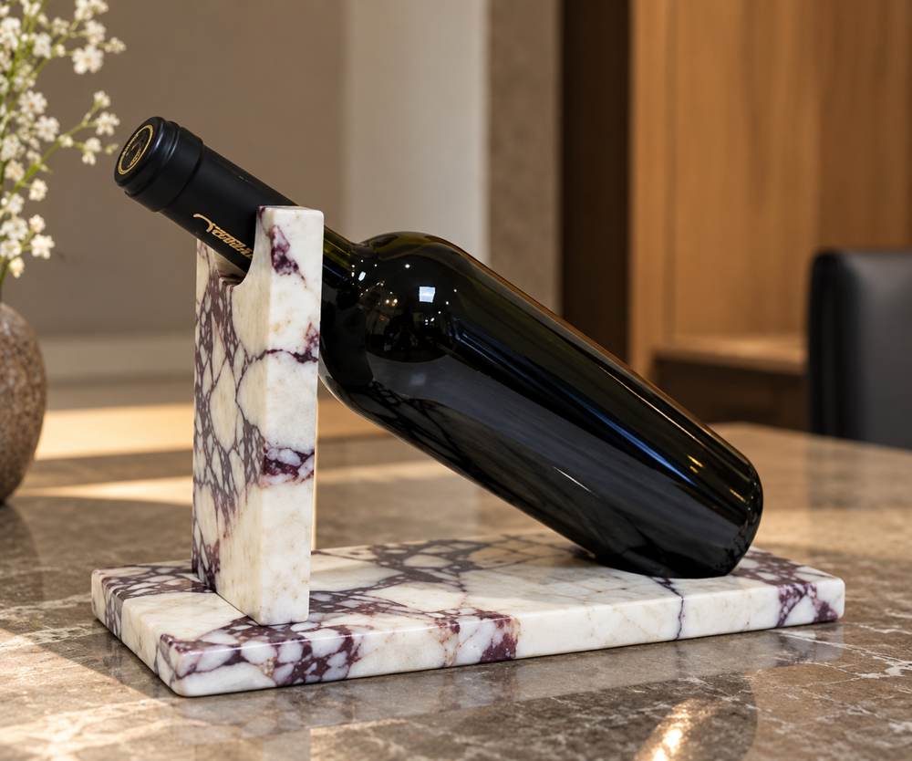 Marble Bottle Holder: handcrafted Natural marble